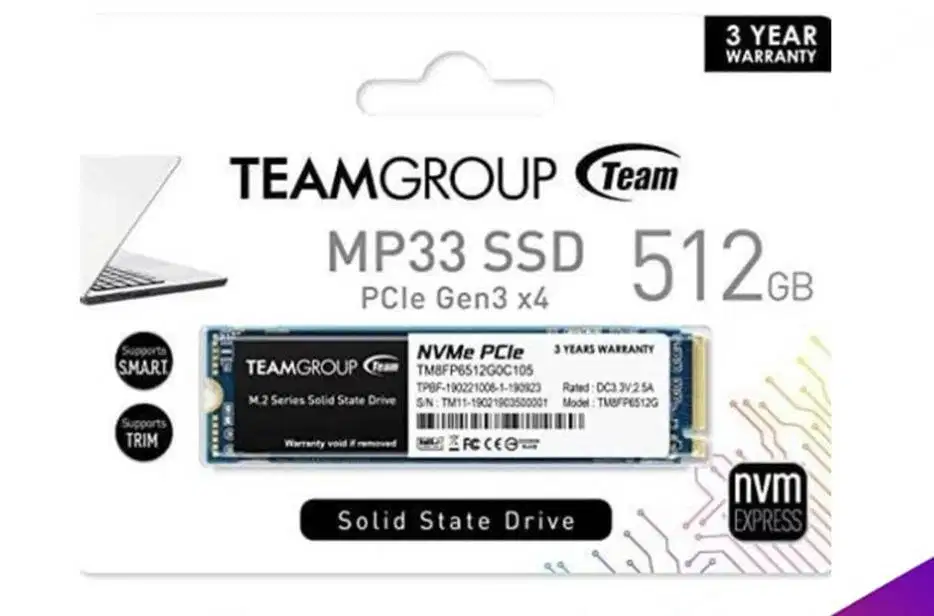 NVME Team 512Gb Gen 3x4