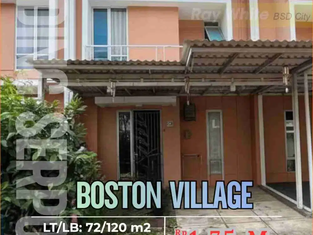 Harga Miring Rumah 2 1/2 Lantai di Boston Village Gading Serpong