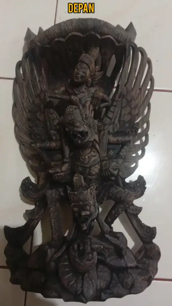 Di jual cepat Patung dewa Wisnu dua garuda