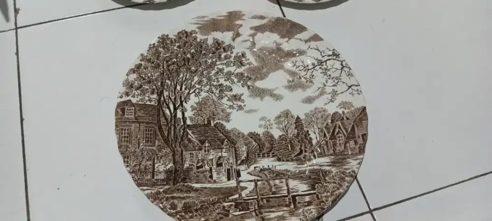 3 piring cotswold 1 UK sedang 2 UK kecil Made England