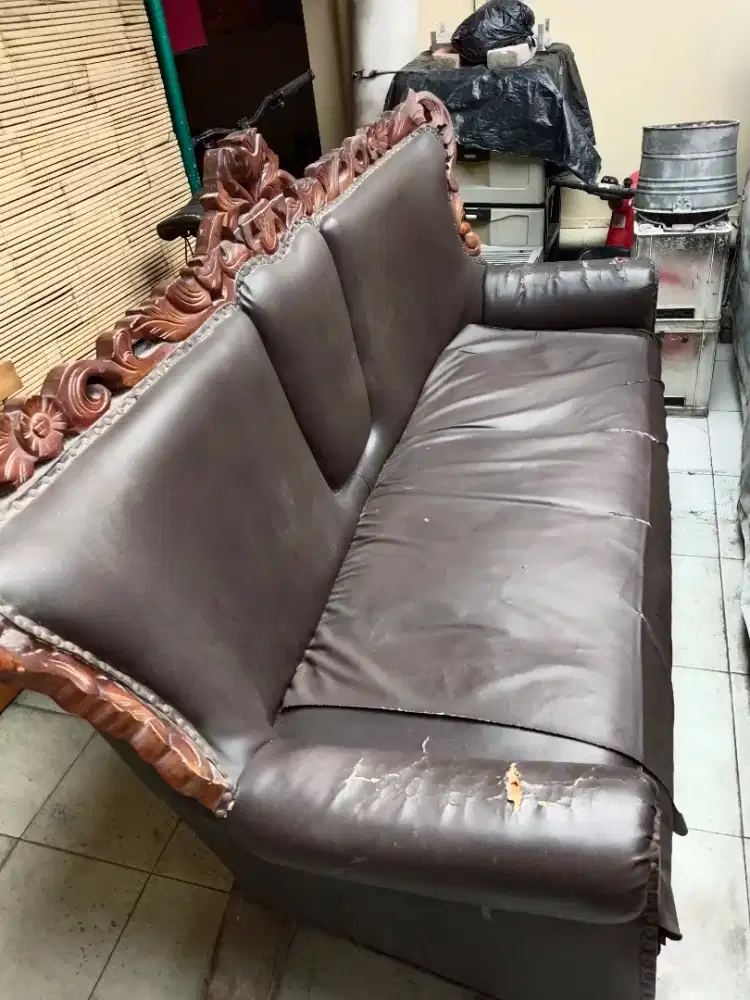 Kursi Jati Gajah Ukiran Bunga Murah