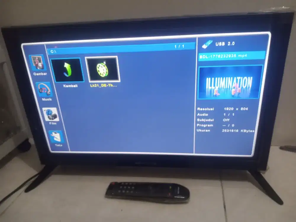 Tv LED Polytron 24inch masih analog