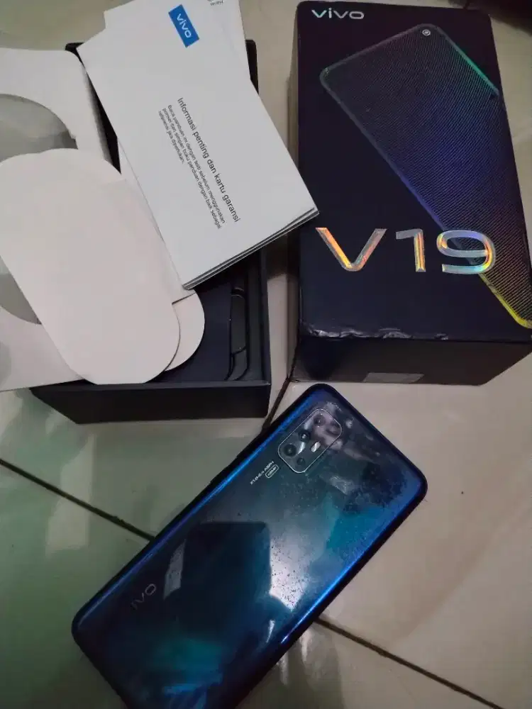 Vivo V19 Arctic Blue (Biru) 8/128 Garansi resmi Vivo