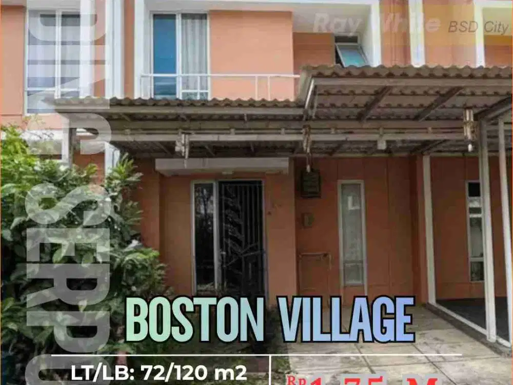 Harga Miring Rumah 2 1/2 Lantai di Boston Village Gading Serpong