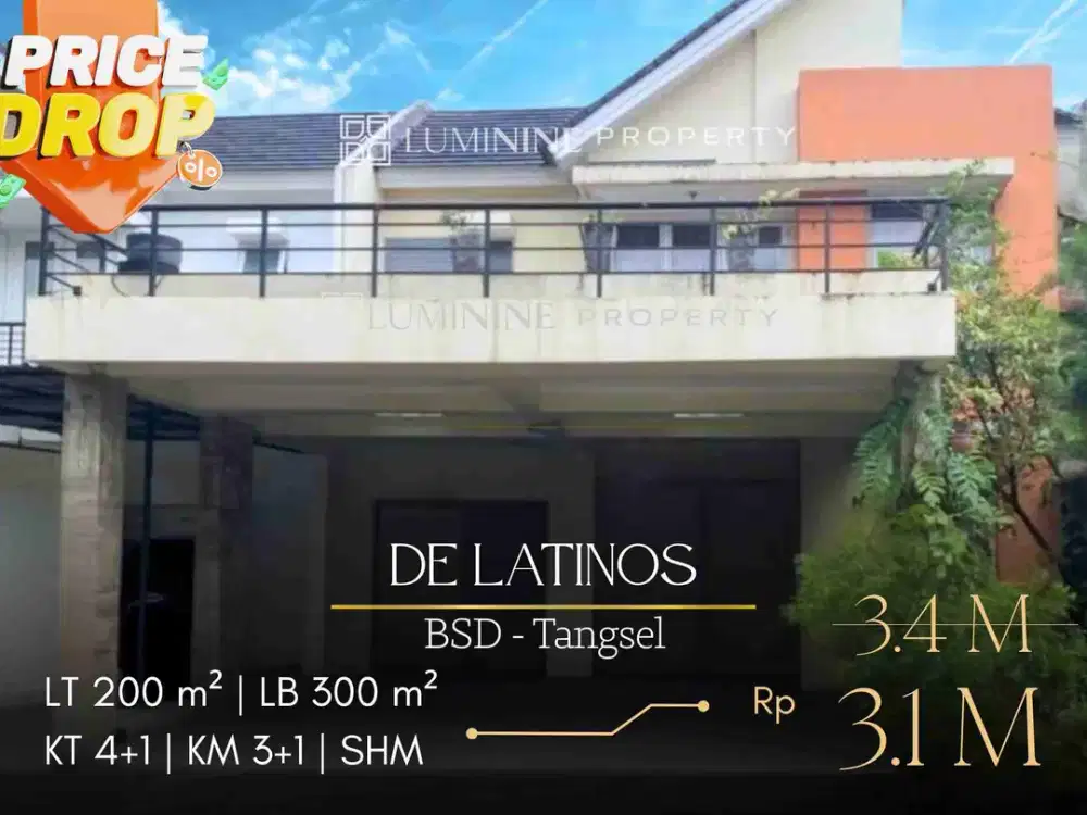 RUMAH BAGUS DIJUAL MURAH DI DELATINOS BSD 3 MENIT AJA KE STASIUN RAWA BUNTU & TOL BSD