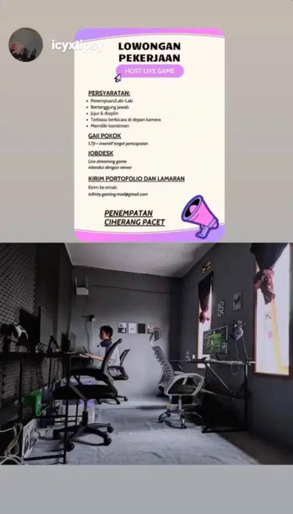 Dicari Host Live Tiktok