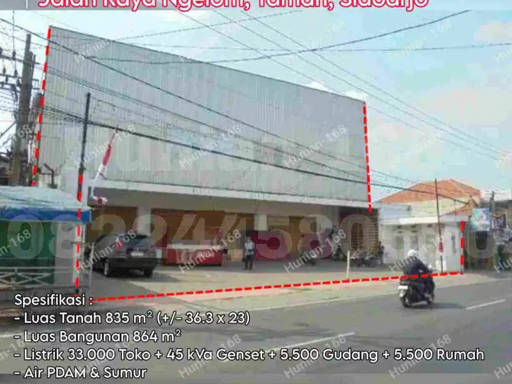 Ruko Kantor Toko Jalan Raya Ngelom Taman Sepanjang Trosobo Sidoarjo Kota Propinsi Provinsi Pusat Tengah