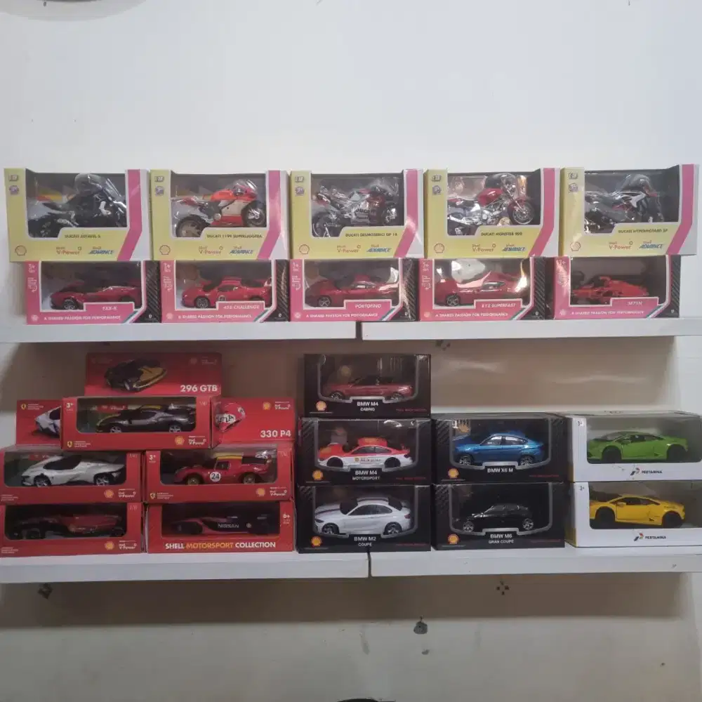 Diecast Koleksi Shell Ferrari BMW Ducati Pertamina (Satuan/Borongan)