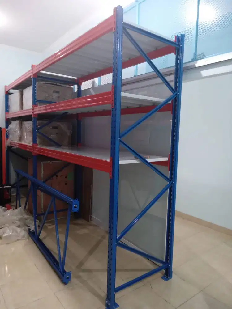Rak Gudang Heavy Duty Shelving Kapasitas 1000Kg Perlevel