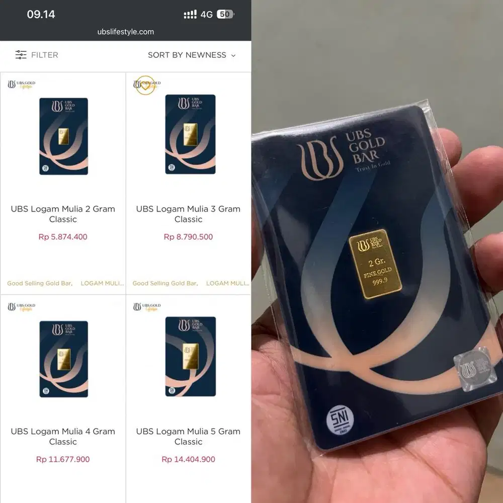 UBS Emas Logam Mulia 2 Gram