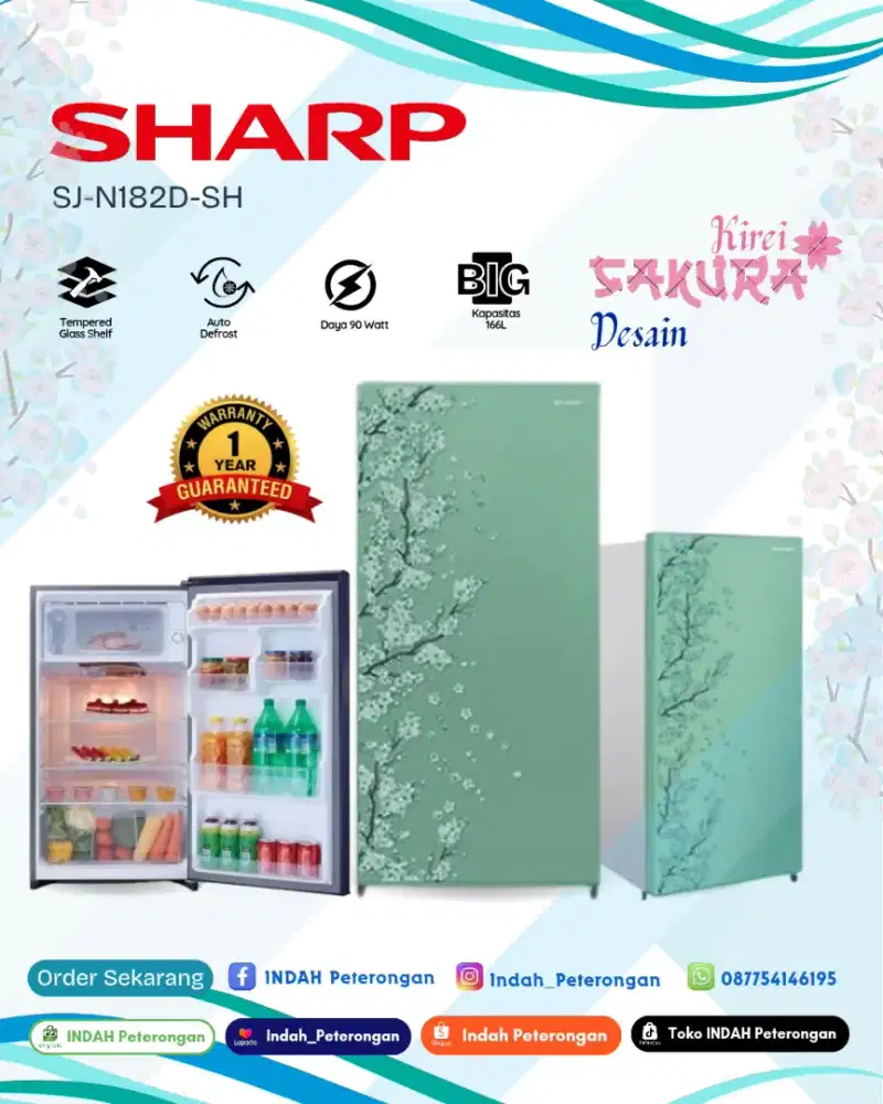 LEMARI ES SHARP SJ-N182D-SH