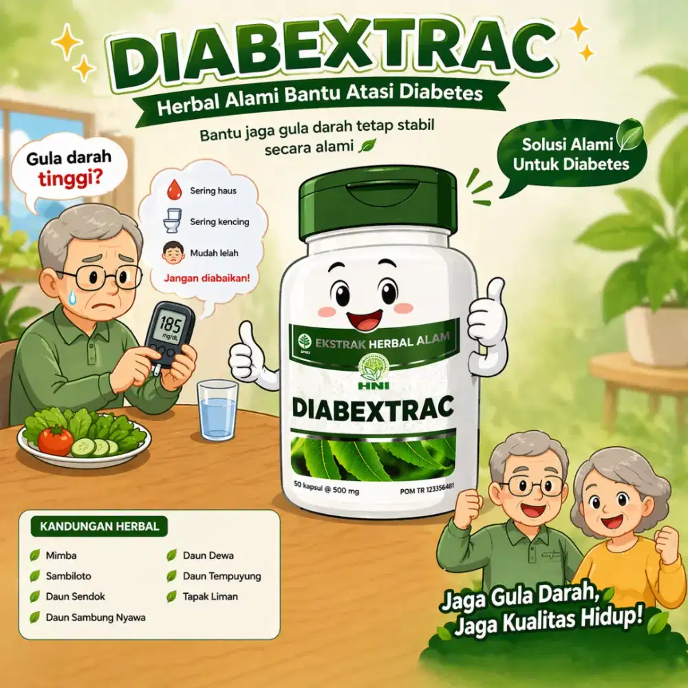 Diabextrac Herbal Diabetes Alami - Bantu Jaga Gula Darah Tetap Stabil