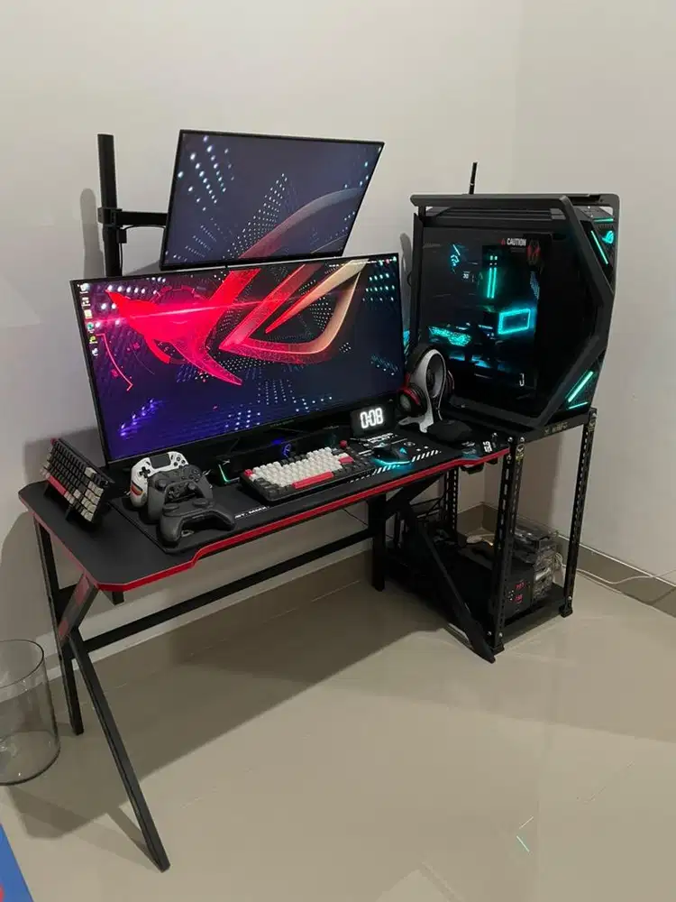 pc gaming asus ROG full tower like new jarang dipake