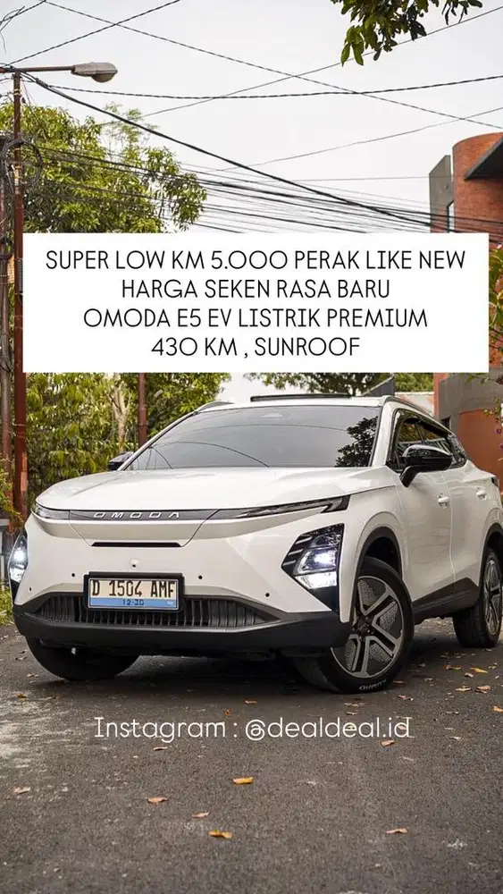 OMODA E5 EV LISTRIK LOW ODO 5000 PERAK LIKE NEW PLAT D