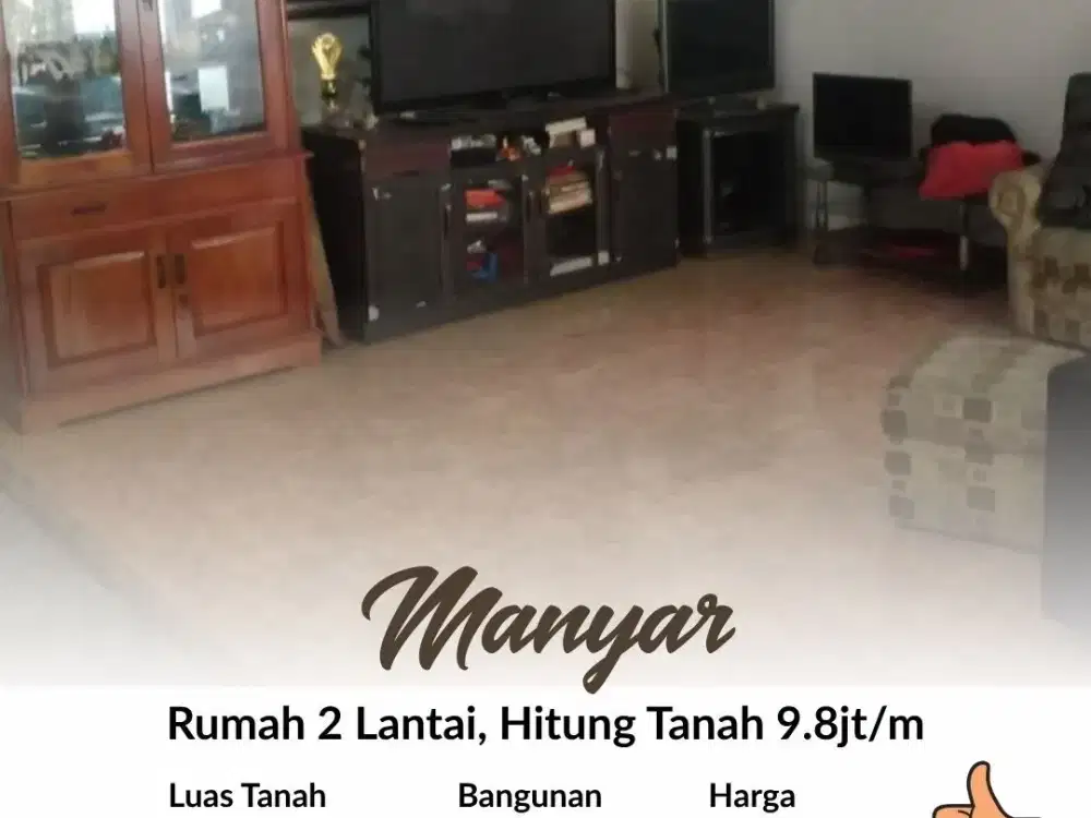 Rumah Manyar 2 Lantai Hitung Tanah