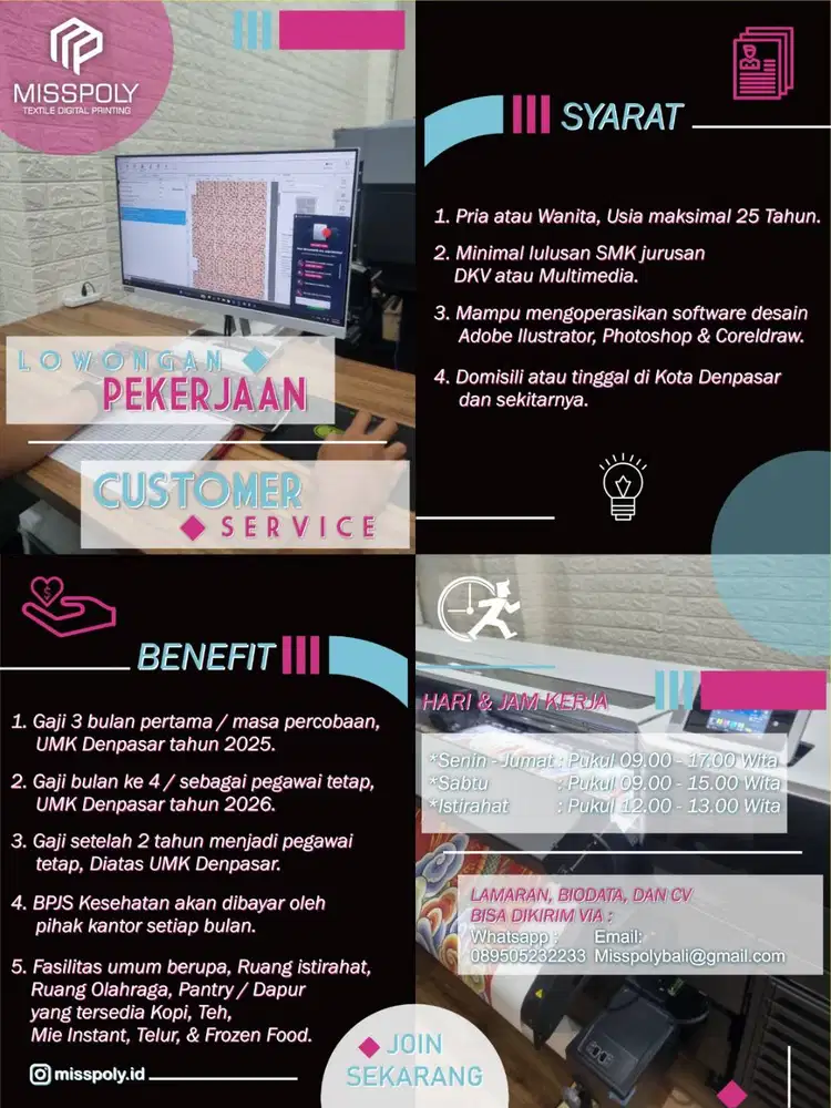 LOWONGAN PEKERJAAN CUSTOMER SERVICE
