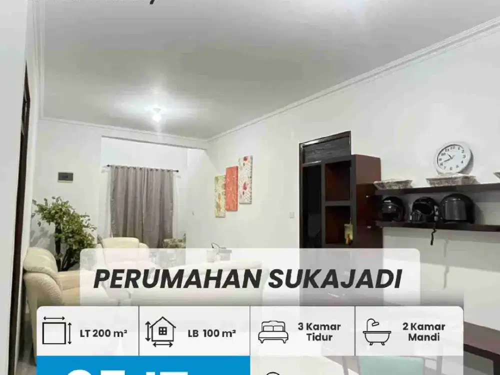 DISEWAKAN RUMAH SUKAJADI 3KT 2KM