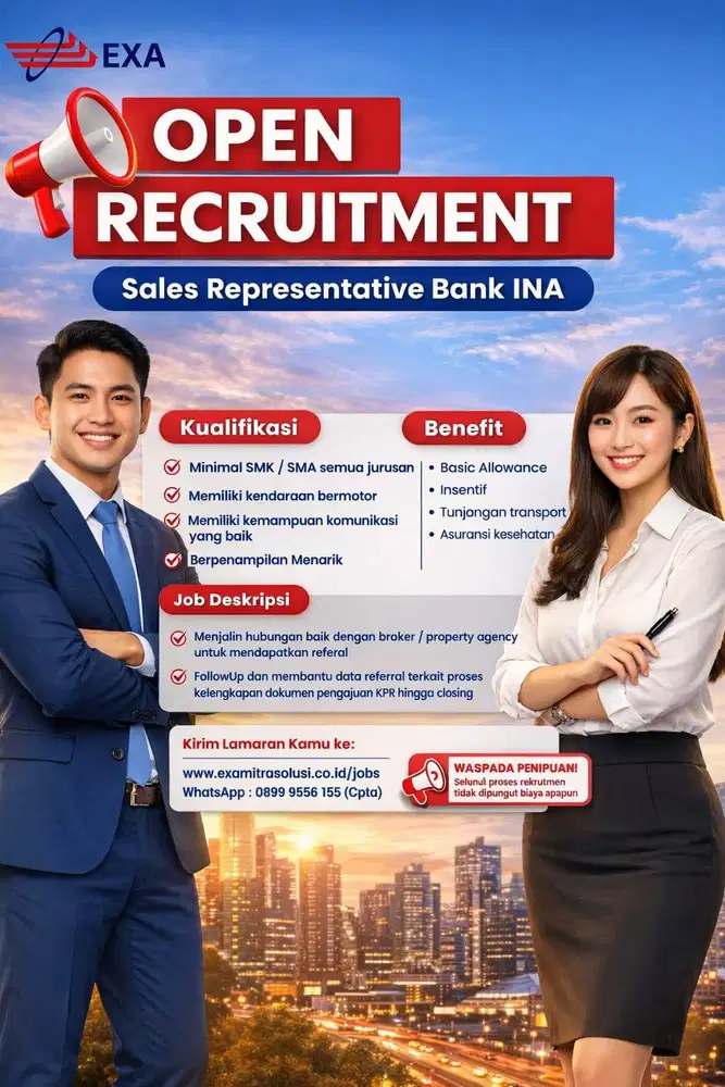 SALES REPRESENTATIVE KPR BANK INA