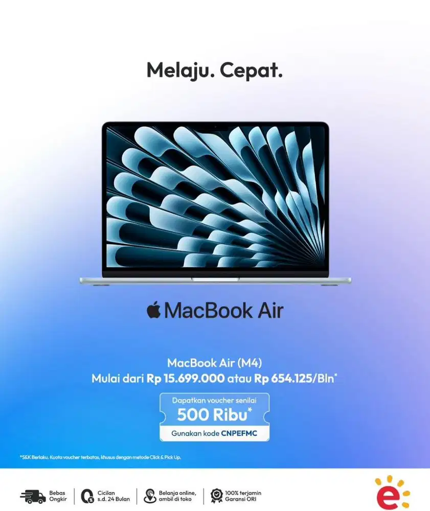 Macbook Air M4 kredit ktp saja dp 0%