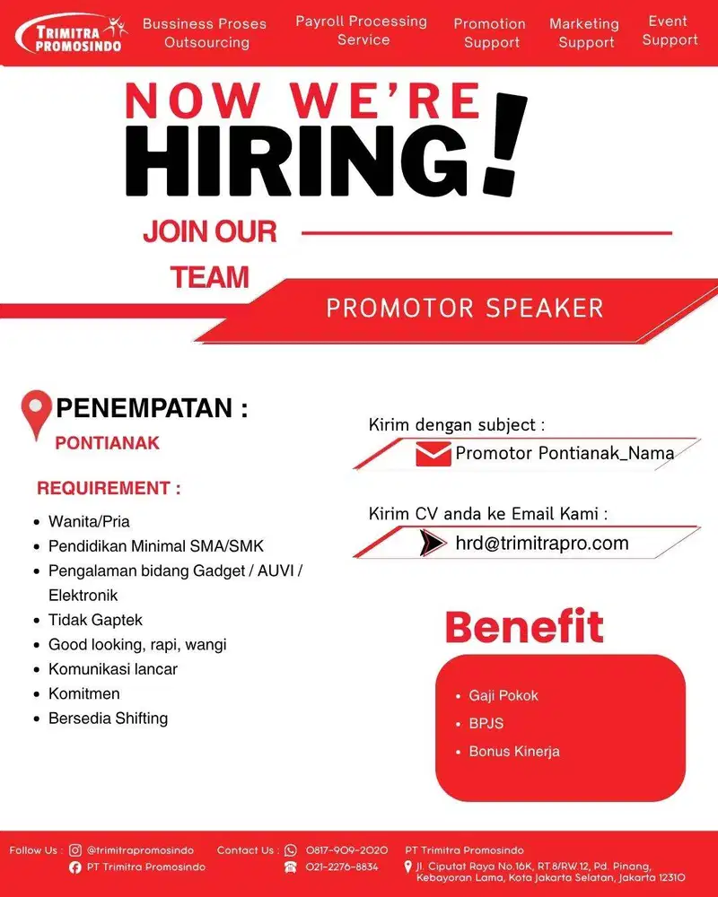 PROMOTOR SPEAKER DENPASAR