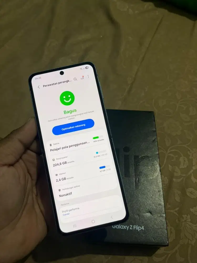 Samsung flip 4 8/256 lengkap