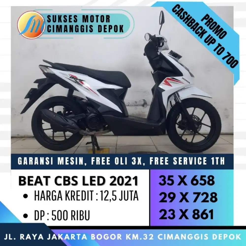 BEAT CBS LED 2021 KARTU KREDIT 0% S.K [SUKSES MOTOR]