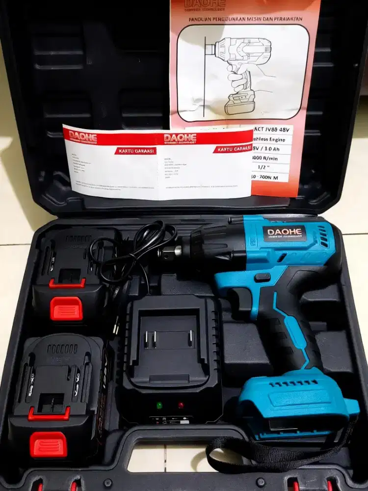 Impact Wrench DAOHE Cordless torsi 750nm jumbo fullset