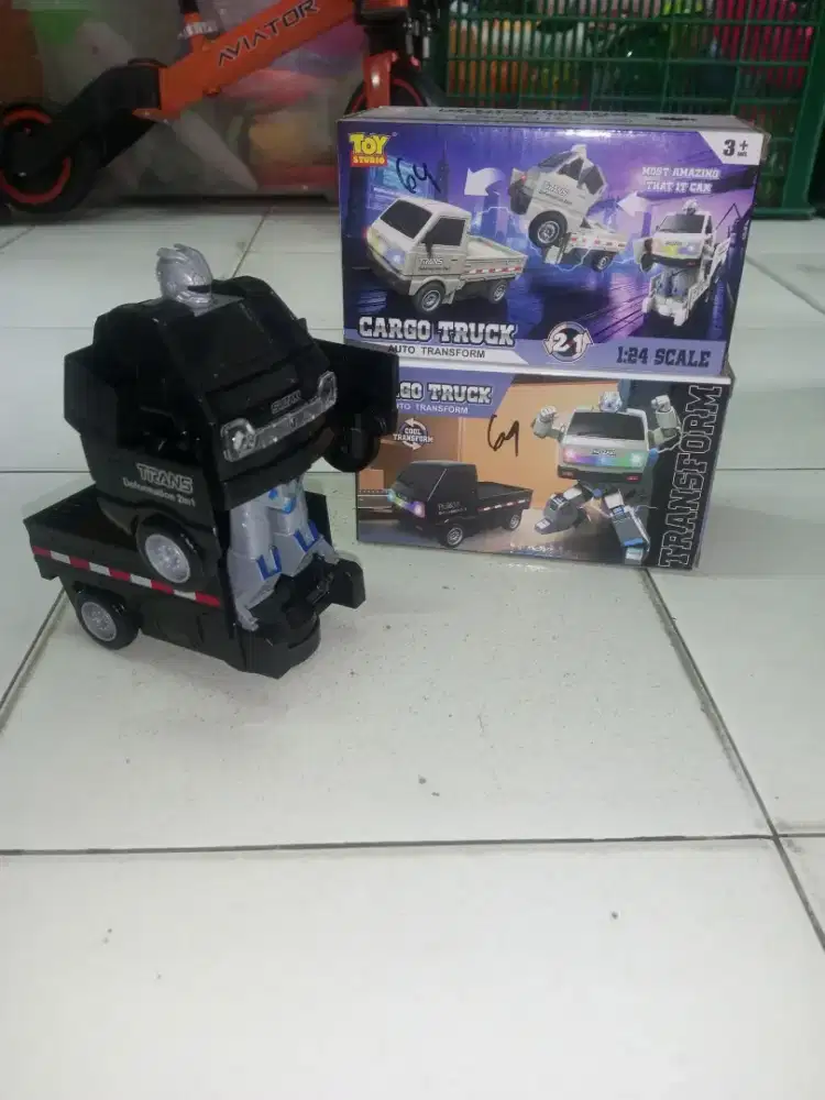Mainan Anak Pickup Transformers batre