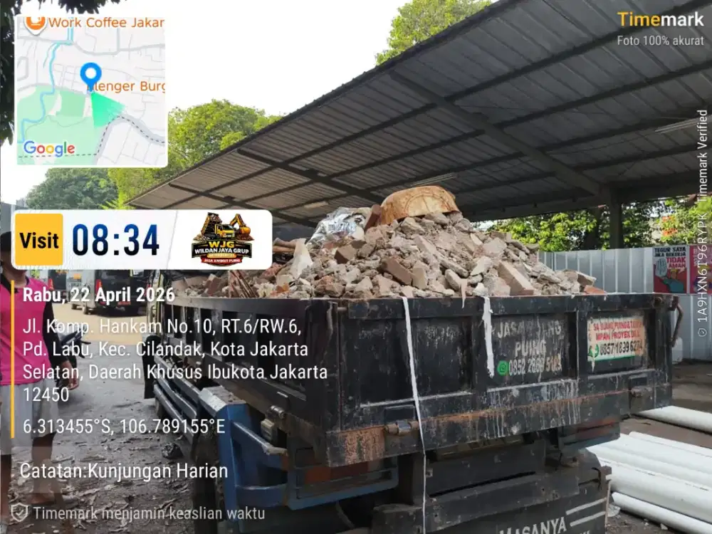 Jasa buang puing dan sampah proyek