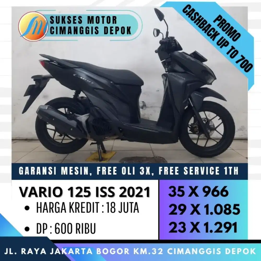 VARIO 125 CBS ISS 2021 CASH KREDIT KARTU KREDIT BISA [SUKSES MOTOR]