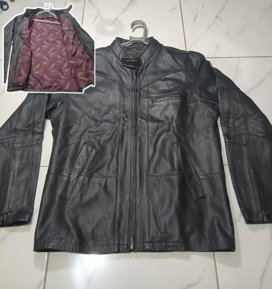 Jaket kulit kualitas premium a&f