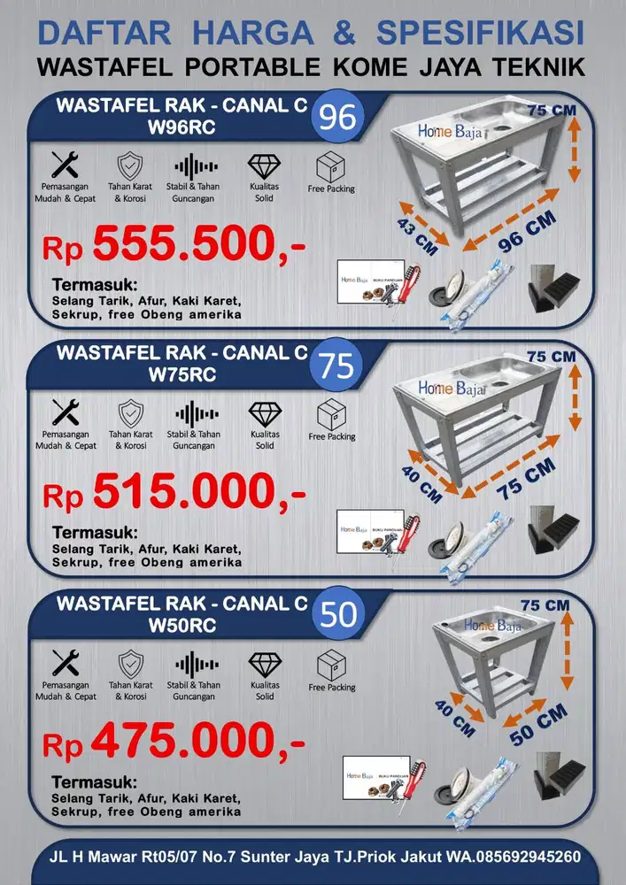 Wastafel Portable - Untuk Dapur