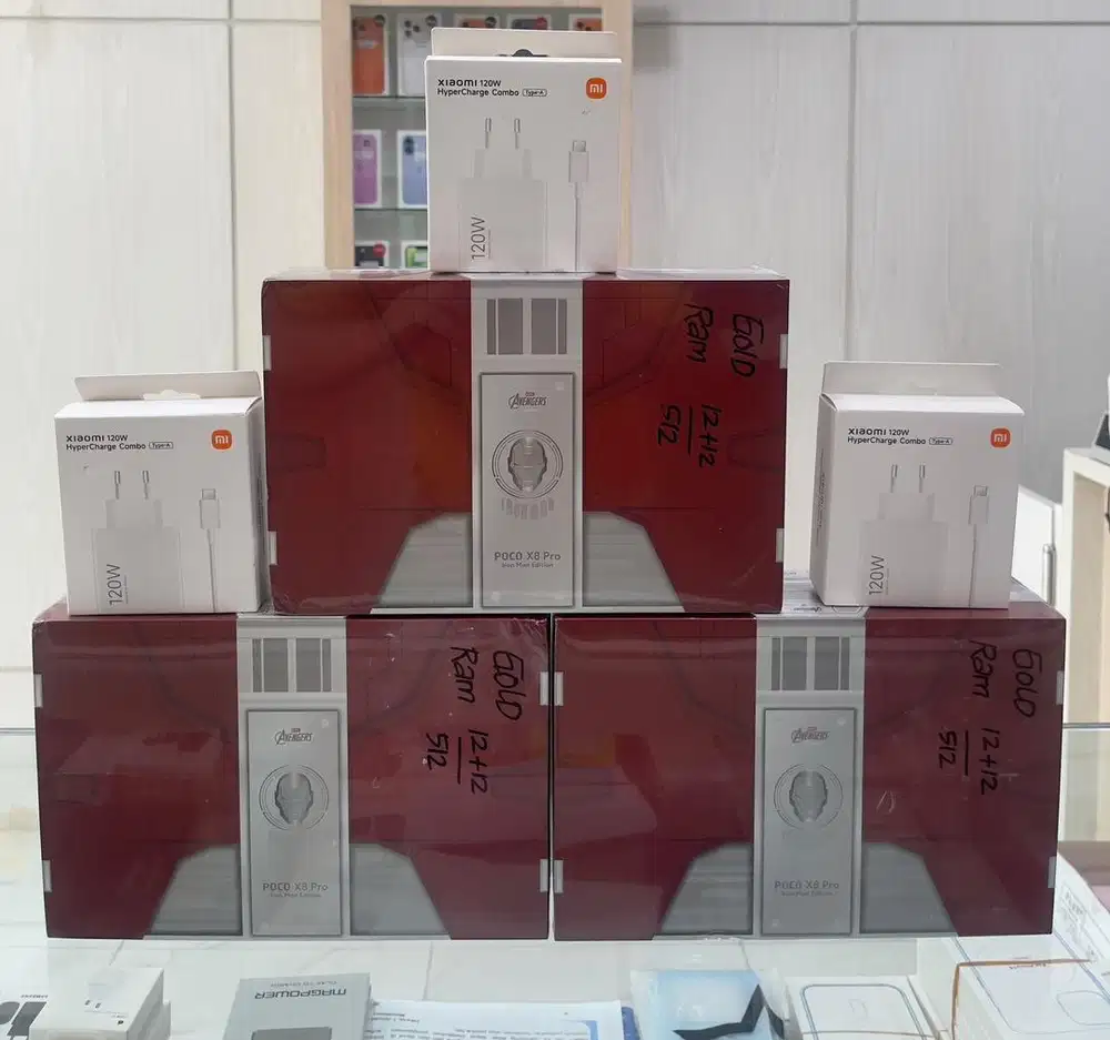 Baru...Xiaomi Poco X8 Pro IRON MAN 12/512 Grs Resmi (Warna : Gold)