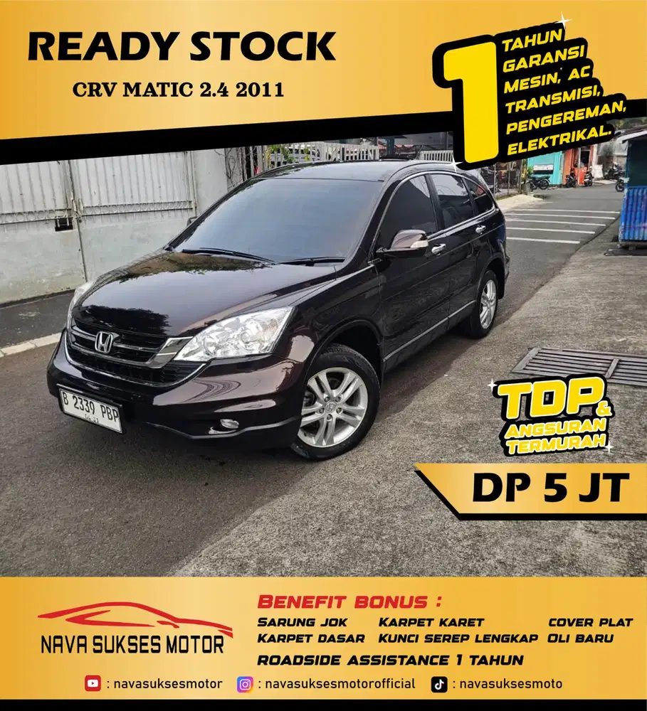 TDP 5 JUTA - CRV MATIC 2.4 2011