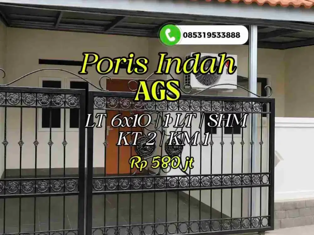 Wilson Rumah murah siap huni uk 6x10 di poris AGS