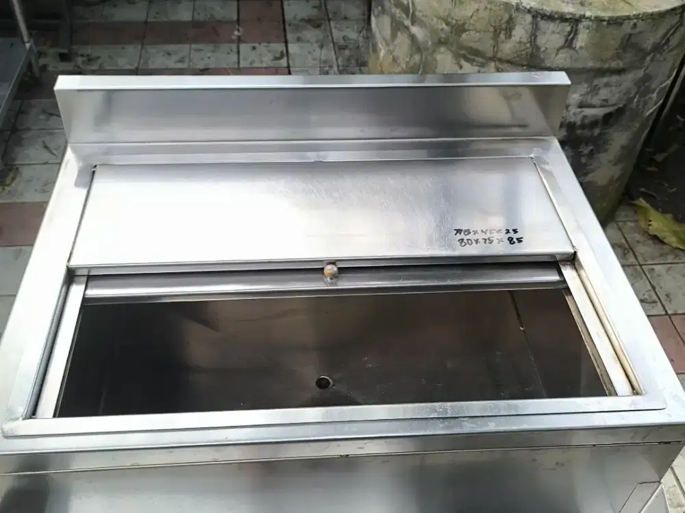 Stainles tempat es,ice bin