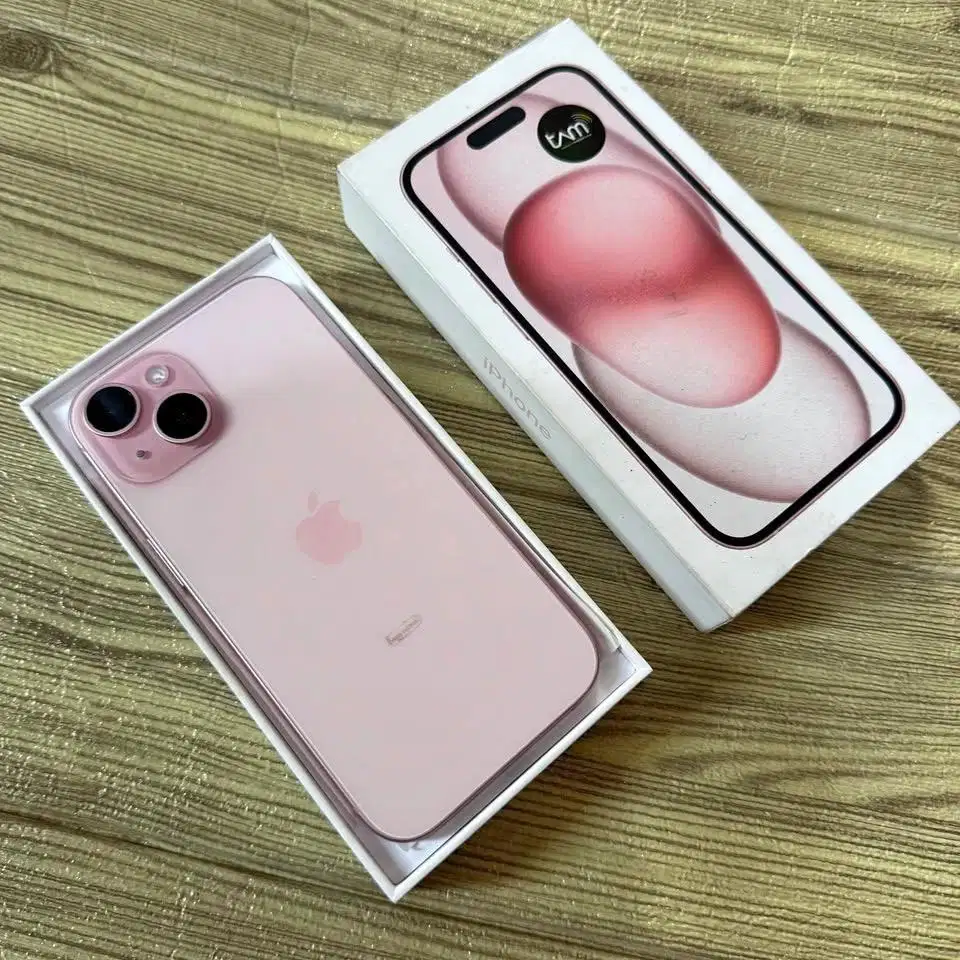 iPhone 15 256GB Pink Garansi ON iBox Desember 2026 BH 98% Like New