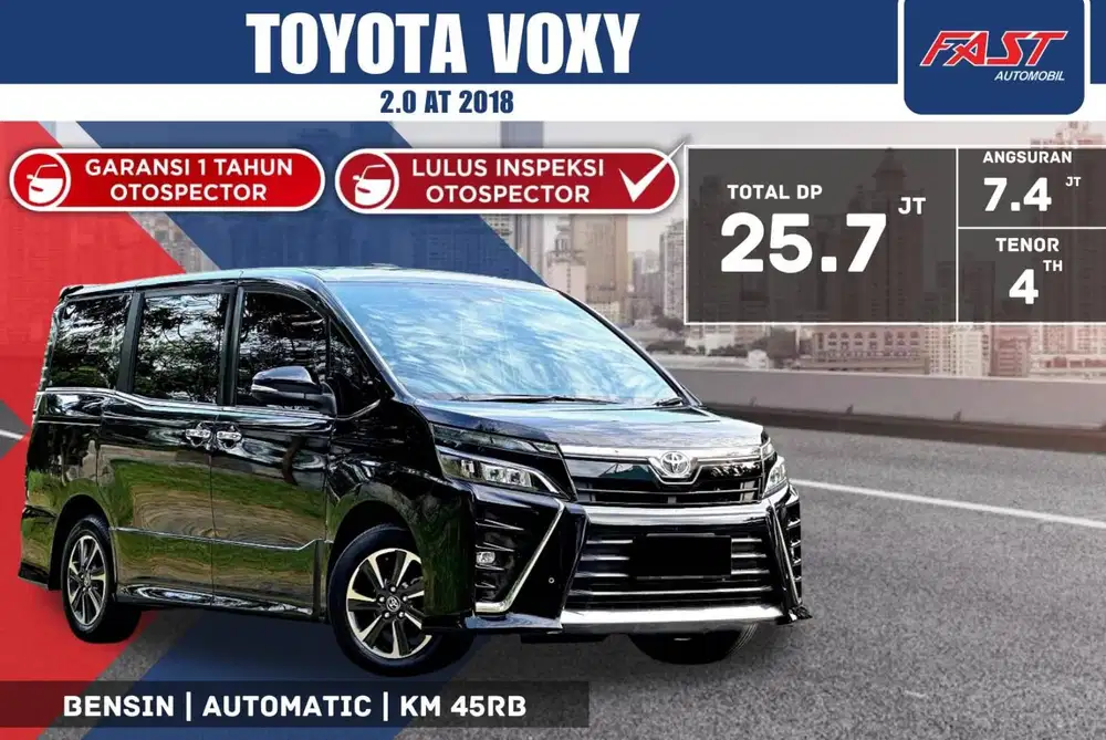 TOYOTA VOXY 2018 2.0 AT PANORAMIC LOW KM.45RB & SERVICE RECORD