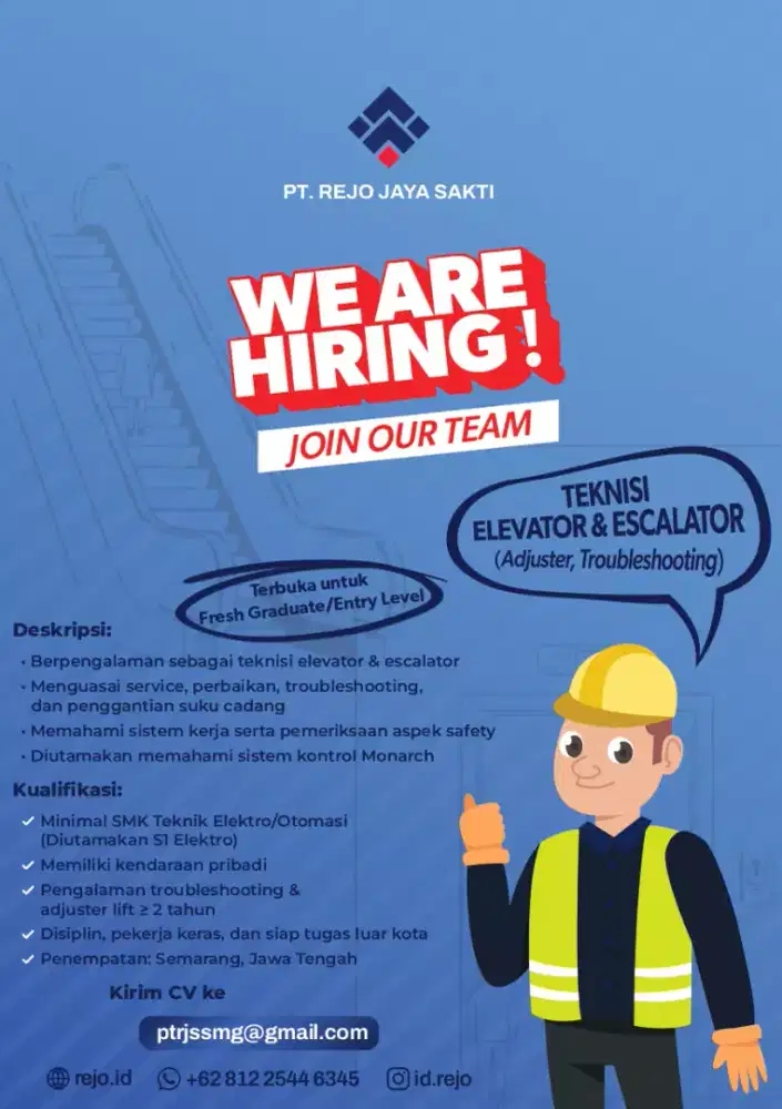Teknisi Elevator & Escalator