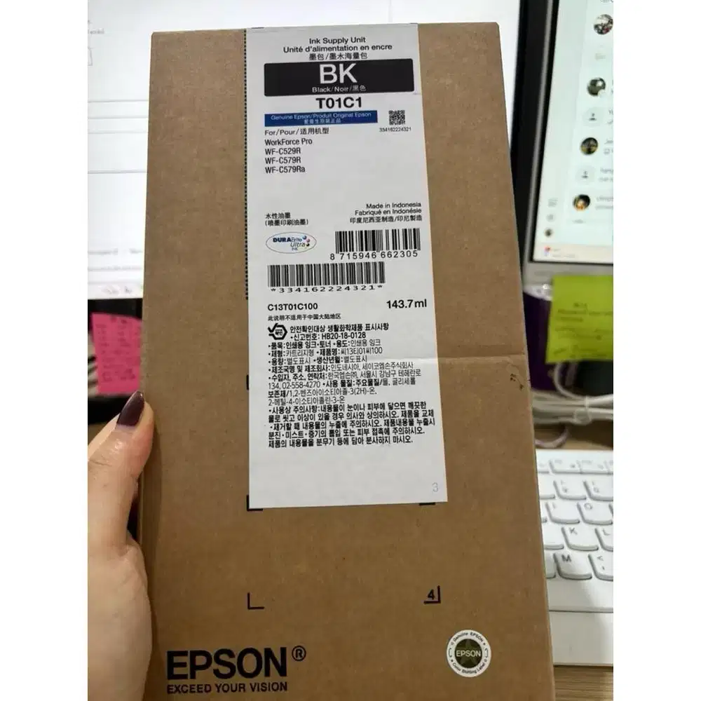 Tinta Epson T01C1 high capacity untuk printer epson WF-C529R WF-C579R