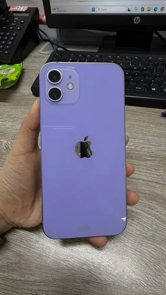 Iphone 12 Purple 128 ex Ibox Fullset + Banyak Bonus ex Pemakaian Cewek