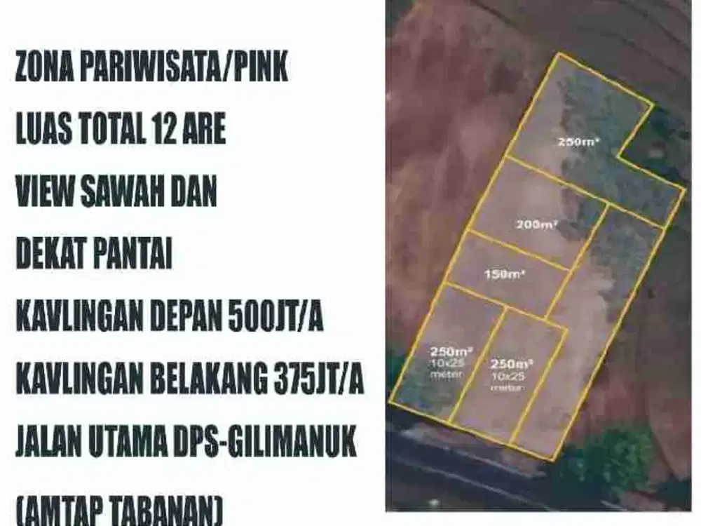 lahan dekat pantai ditabanan