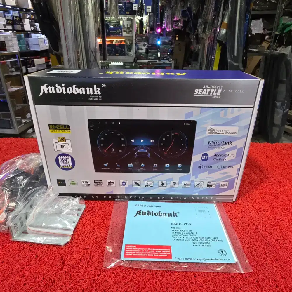 Head Unit Android AUDIOBANK AB-TV6911 SEATTLE SERIES 6 2GB+64GB 9 in