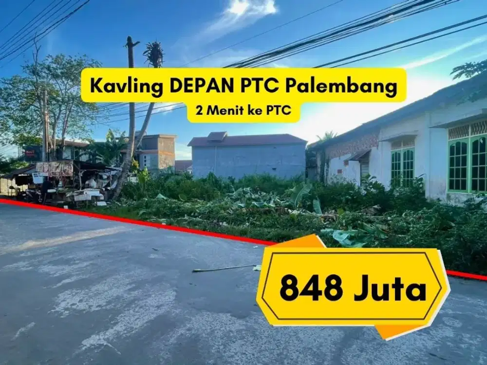 Kavling depan PTC cocok Bangun Kost/investasi di Palembang