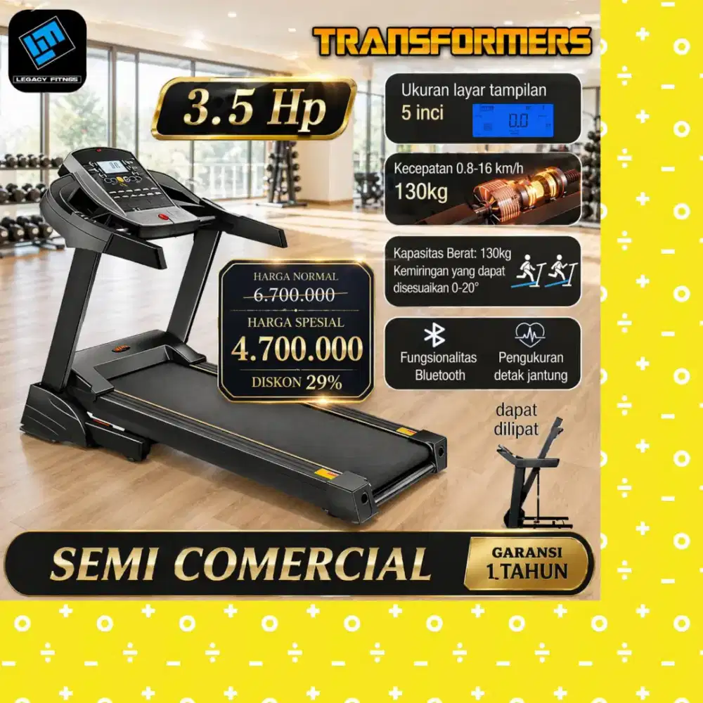 Treadmill Elektrik Legacy X9 Transformer//Alat Olahraga Fitness