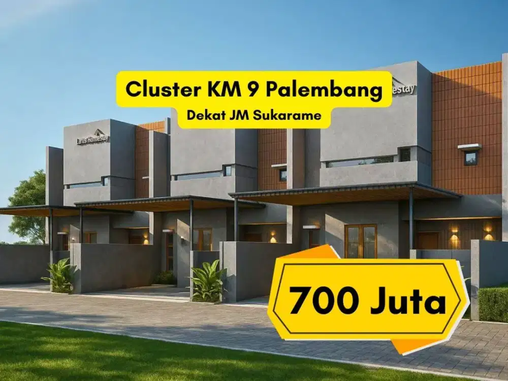 Rumah Industrial type 80 Harga 700 Juta KM 9 Palembang