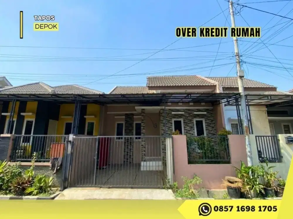 Jual Over Kredit Rumah di Tapos Depok 83JT dekat Tol Cimanggis