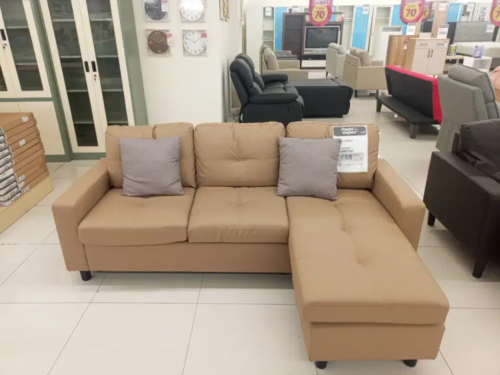 Sofa L Tasyi Brown