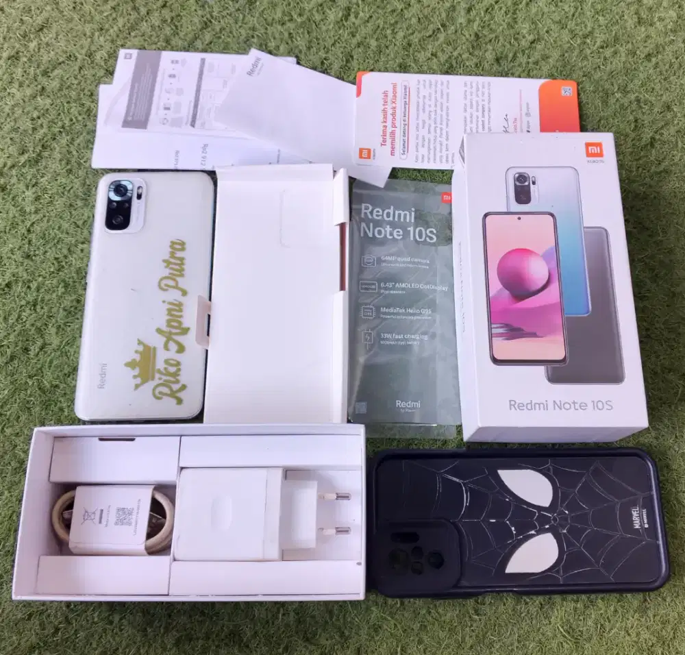 Xiaomi Redmi Note 10S 8GB+128GB White Segel Normal SIAP PAKAI Fullset