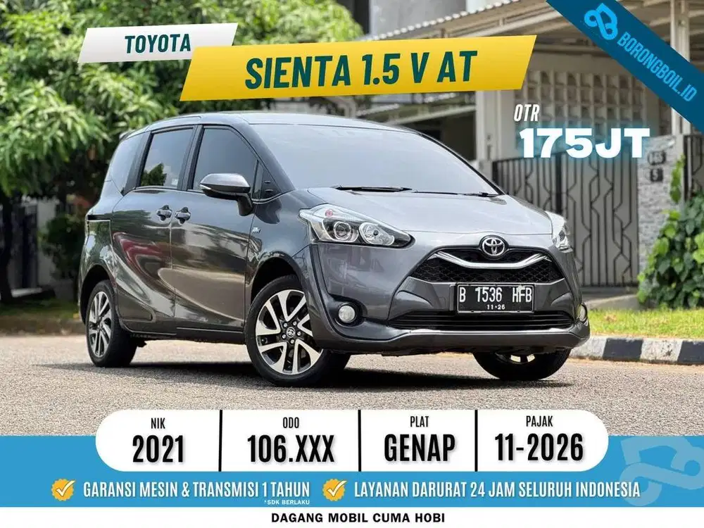 TERMURAH!!SIENTA 1.5 V AT 2021 SIAP PAKAI